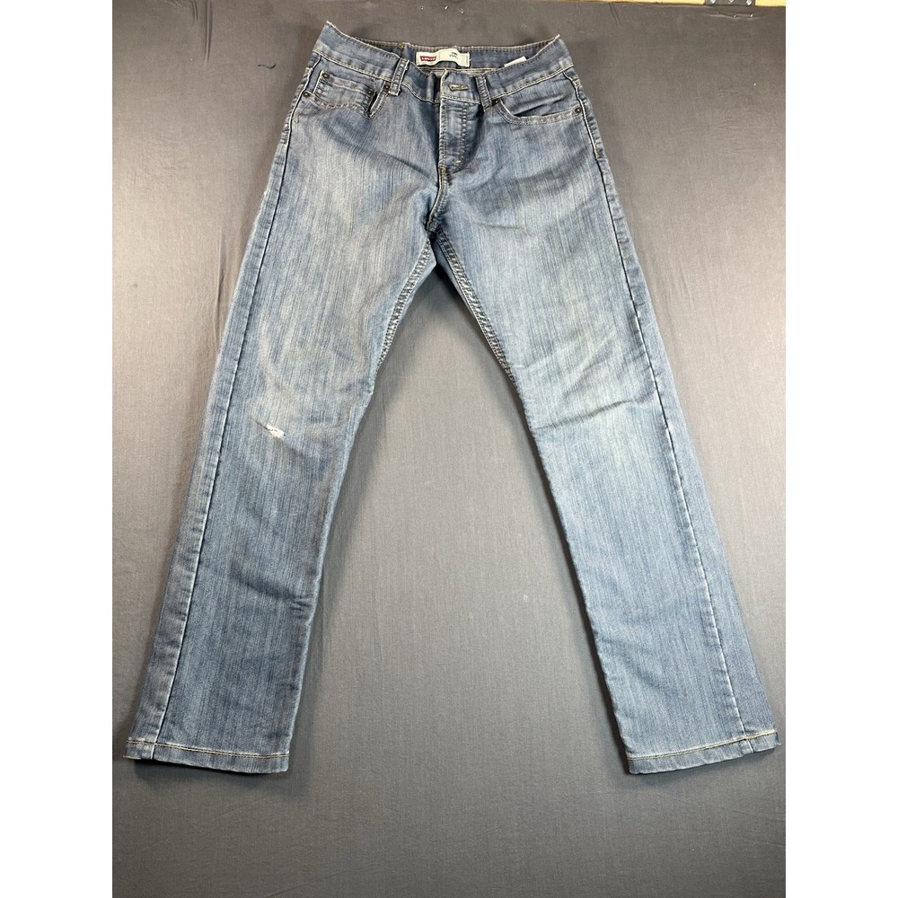 Levis 508 Jeans Mens 28x28 Blue Tapered Fit Denim Distressed Stretch